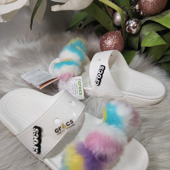 Crocs Sandals Classic Fur Sure women9 new - Picture 3 of 5